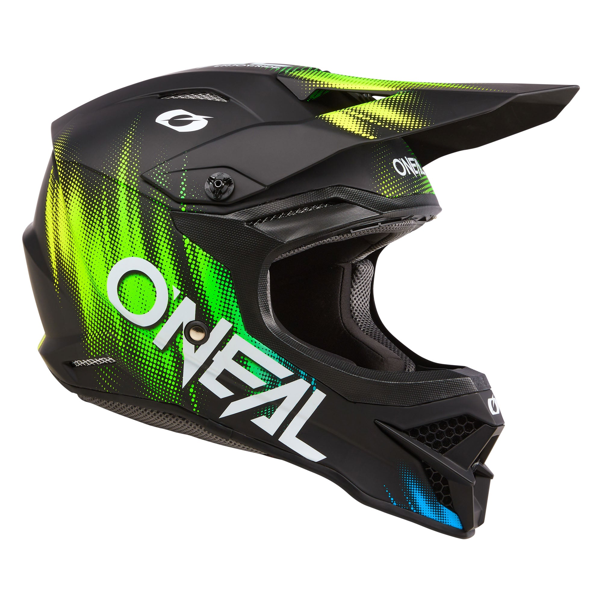 Oneal 2SRS Helm SPYDE green/black/orange, Motocross Helme