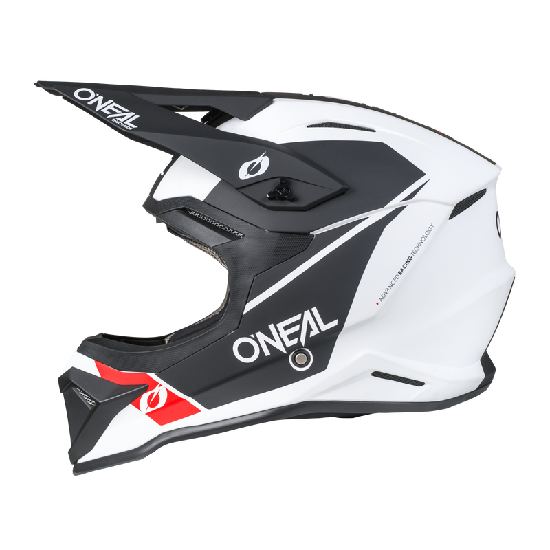 bike helmet black and white 4 SRS Helmet Race White / Black