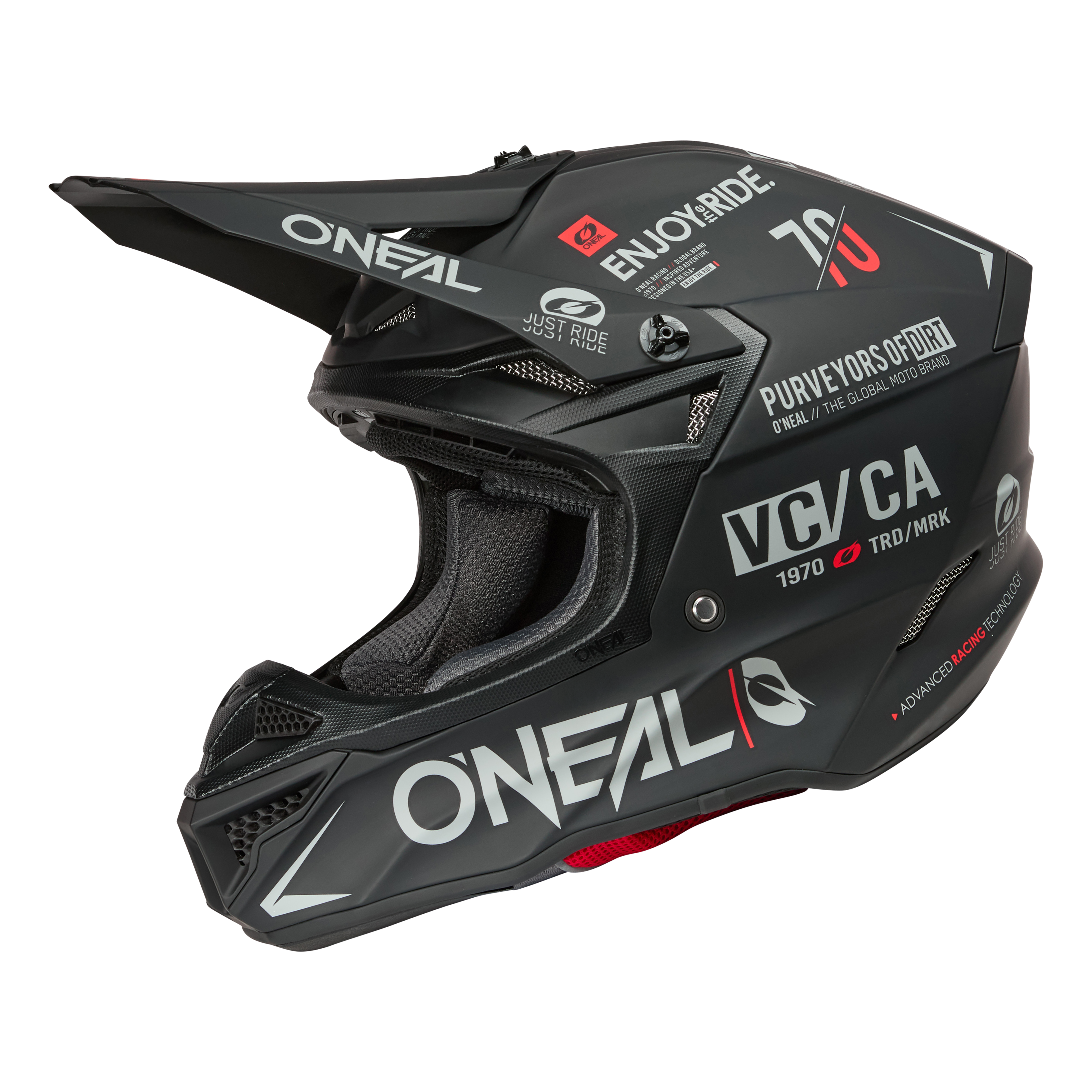 5 SRS Brand Helmet Black/Gray