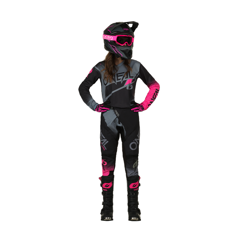 O NEAL Women s Element Racewear Pants Black Gray Pink ONEAL USA