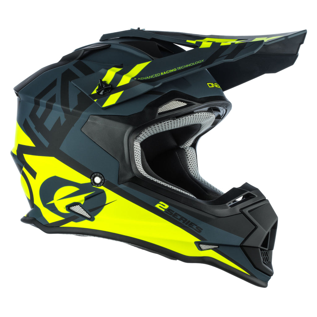 2 SRS Spyde Helmet Black/Neon Yellow