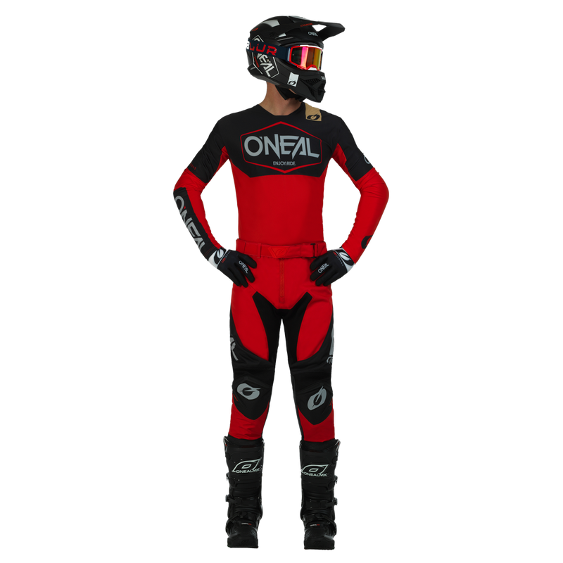 O'Neal 2025 Adult Mens Mayhem Hexx Motocross Offroad Jersey Pant Combo Black Red Medium W28 O'Neal 2025 Adult Mens Mayhem Hexx Motocross Offroad Jersey Pant Combo Black Red Medium W28