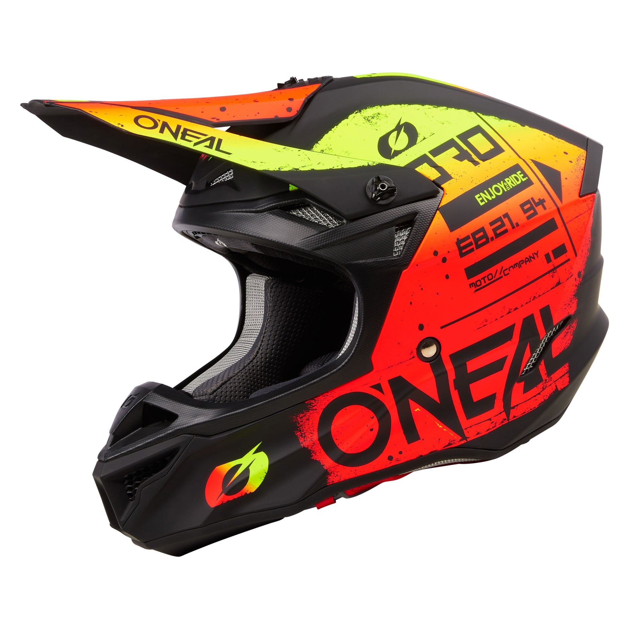 5 SRS Scarz Helmet Black/Red ONEAL USA
