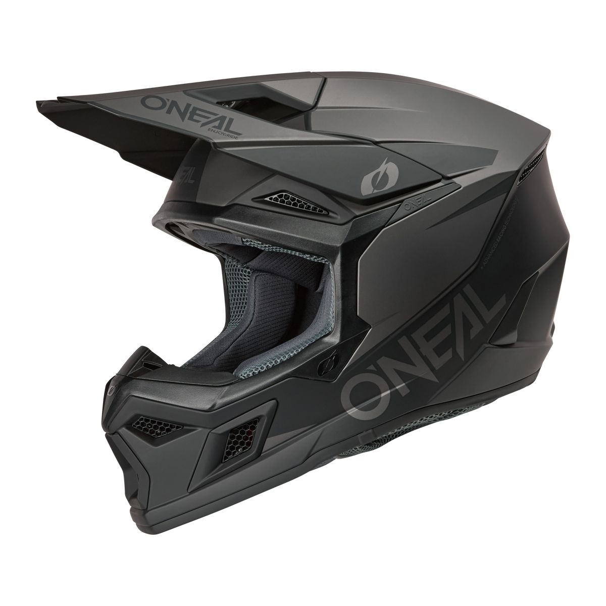 3 SRS Helmet Solid Black/Gray