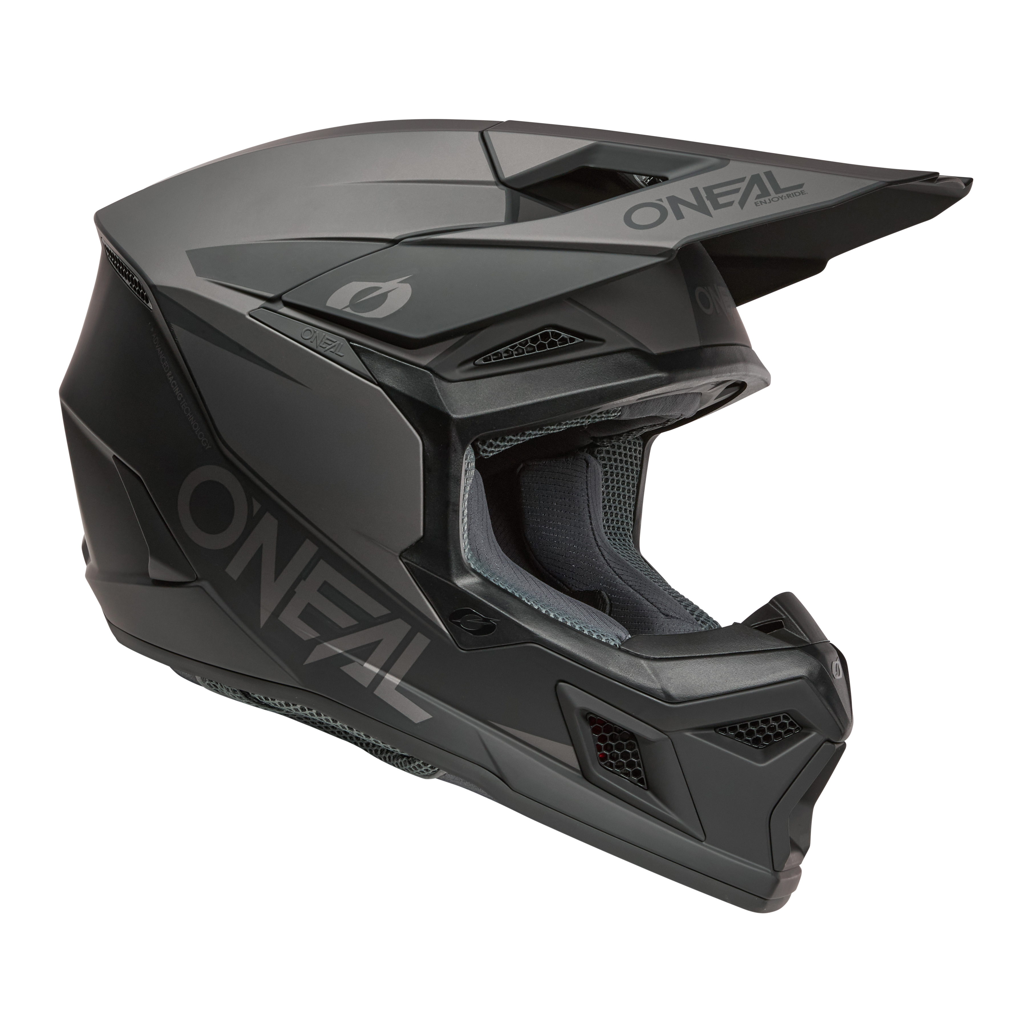 3 SRS Helmet Solid Black/Gray