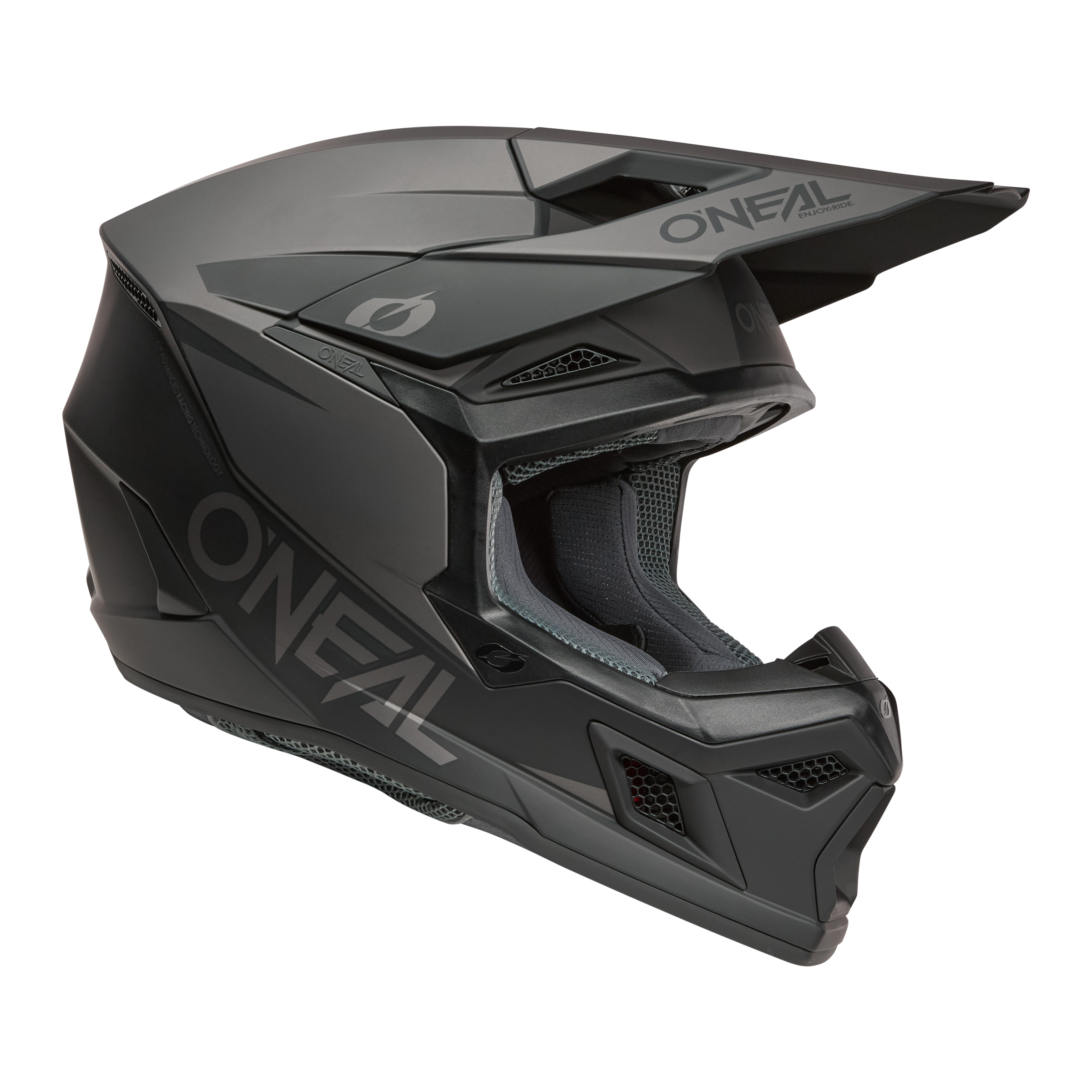 black and grey motorcycle helmet 3 SRS Helmet Solid Black/Gray – ONEAL USA