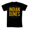 INDIAN DUNES TEE BACK BLACK WITH YELLOW LOGO