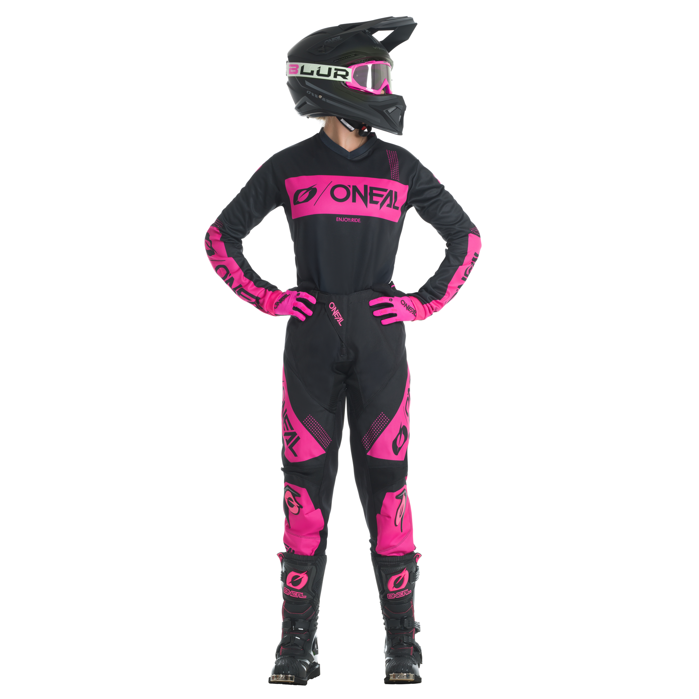 O'NEAL Women's Element Racewear Jersey Black/Pink – ONEAL USA