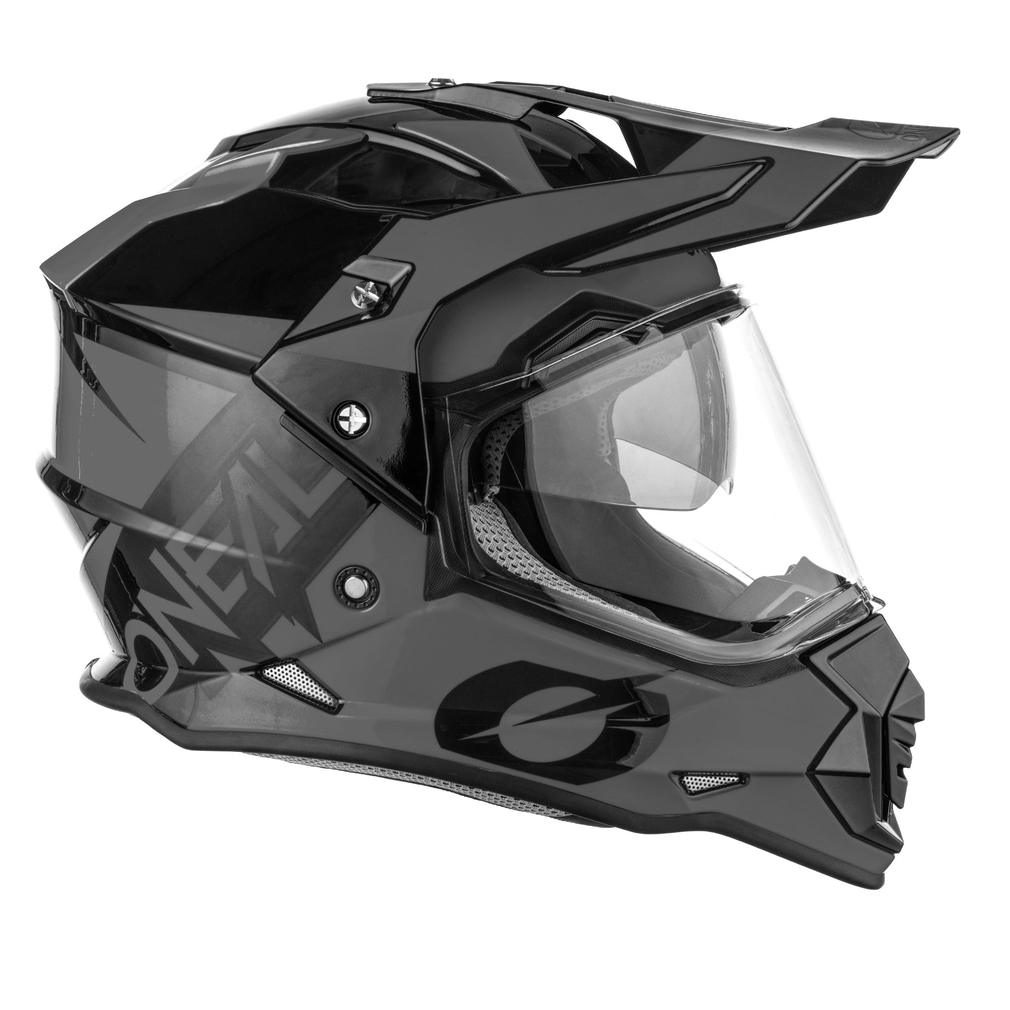 black motorcycle white helmet Sierra Helmet R Black/Gray – ONEAL USA