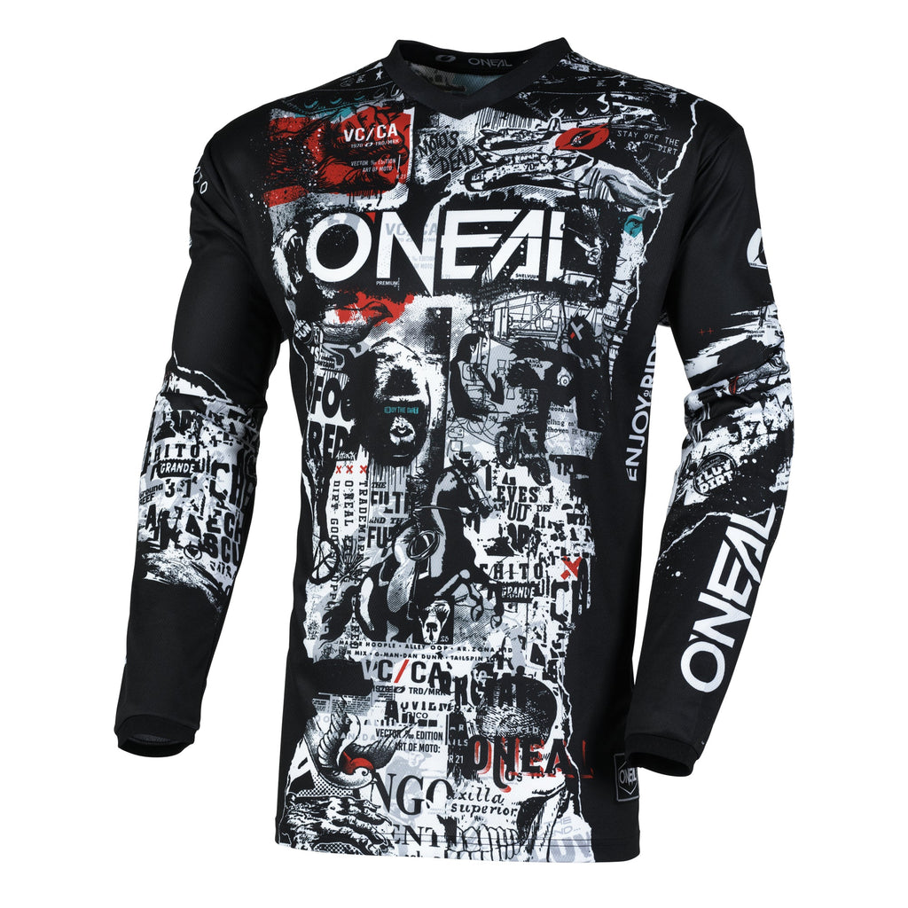 Maglia Da Moto O'Neal Element - Uomo, Tessuto Traspirante, Protezione Gomiti, Vestibilità Comoda - Foto 6