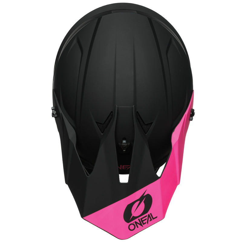 1 SRS Solid Helmet Black/Pink