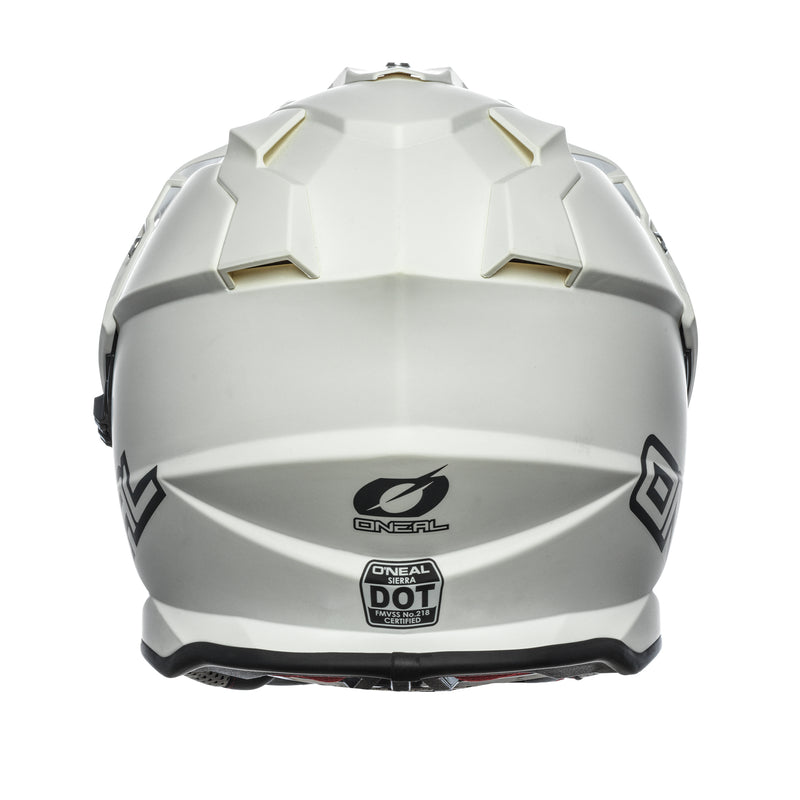 back of motorcycle helmet Sierra II Helmet Flat White – ONEAL USA